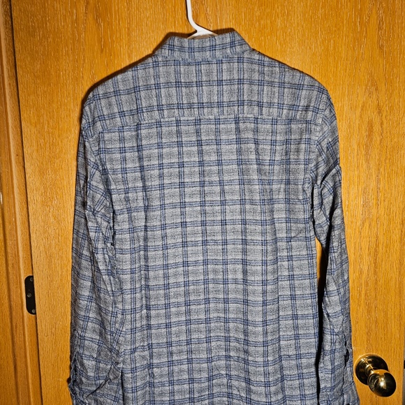 Marc Anthony Flannel Shirt Men's Size L Gray-blue Like New - Picture 2 of 4